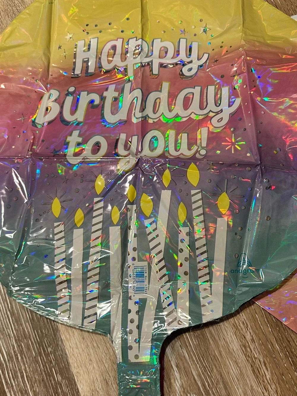 Rainbow Slice Birthday Foil Balloon Bouquet - Multicolor